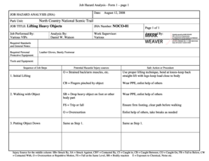 Job Hazard Analysis Form
