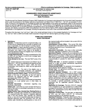 Noninsured Crop Disaster Assistance Program Application