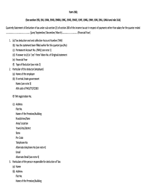 Form 26Q Tax Deduction Statement