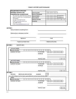 Family History Questionnaire