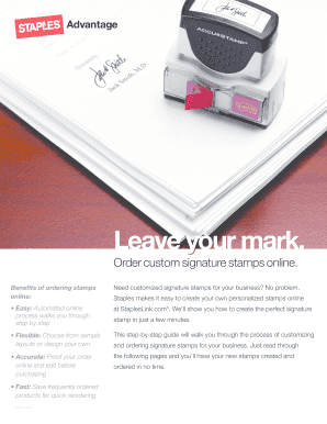 Custom Signature Stamp Order Form
