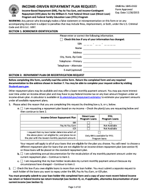 Income-Driven Repayment Plan Request