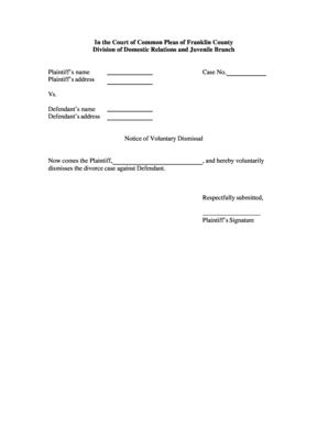 Notice of Voluntary Dismissal