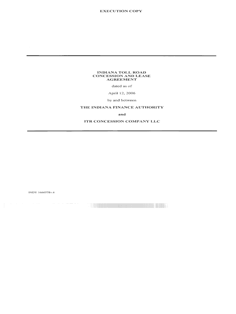Fillable Online in INDIANA TOLL ROAD in Fax Email Print pdfFiller