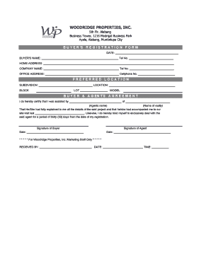 Buyer Registration Form