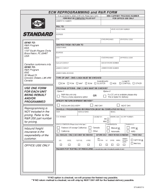 ECM Reprogramming and R&R Form