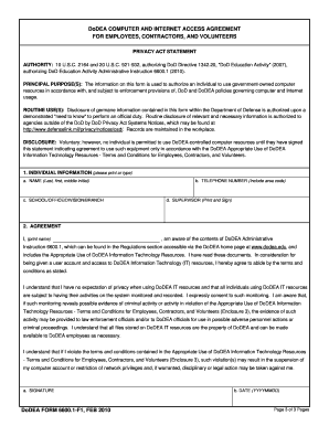 DoDEA Computer and Internet Access Agreement