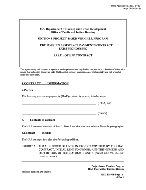 HAP Contract for Existing Housing