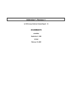 Information technology report sample - Flight Data Recorder 10 - Group Chairman Factual Report - Addendum 1 - Revision 1 Document