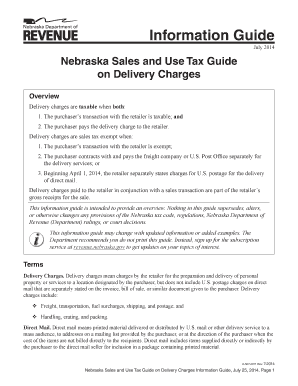 Printable Tax Guide For Nebraska