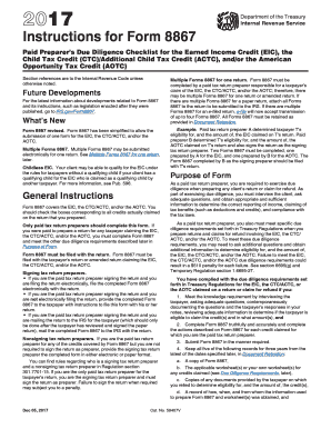 Instructions for Form 8867