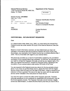 Fillable Online irs Federal income tax under section 501(c)(4) of the ...