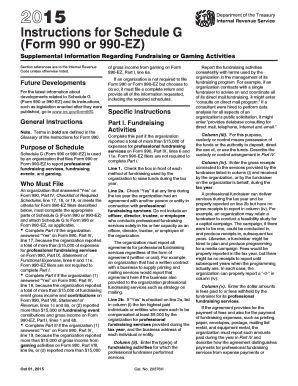 Instructions for Schedule G (Form 990 or 990-EZ)
