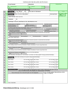 Erbschaftsteuererklärung