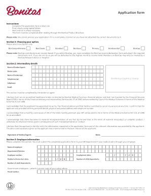 Bonitas Medical Aid Application Form