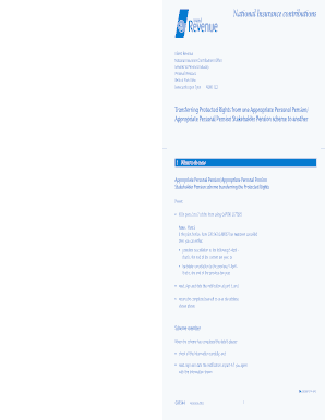 UK Protected Rights Pension Transfer Form CA1544