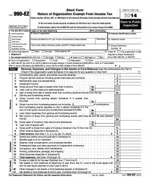 Form 990-EZ 2014