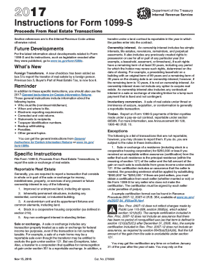 Instructions for Form 1099-S