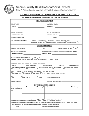 Landlord Verification Form