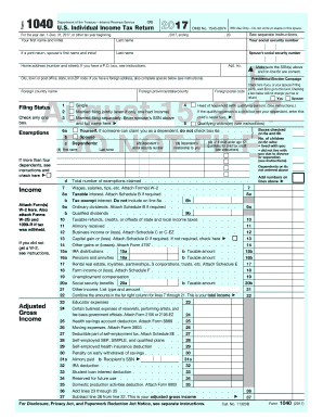 IRS Form 1040 2017