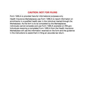 Form 1095-A Health Insurance Marketplace Statement