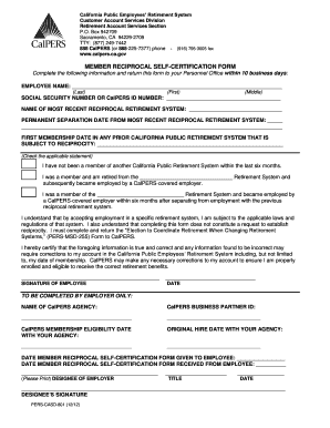 California Member Reciprocal Self-Certification Form