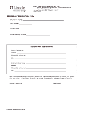 Beneficiary Designation Form