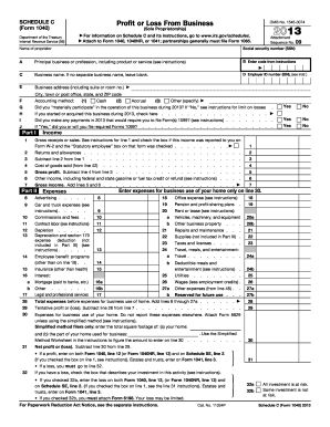 Schedule C Profit or Loss From Business