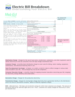 Electric Bill Breakdown - Public Utility Commission - puc pa