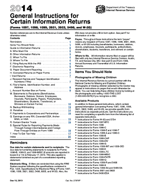 General Instructions for Certain Information Returns