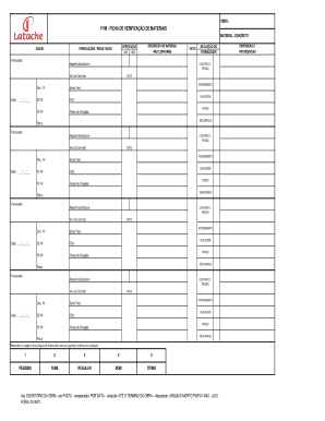 Ficha de Verificação de Materiais