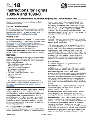 Instructions for Forms 1099-A and 1099-C