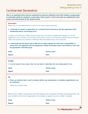 Safeguarding Form X