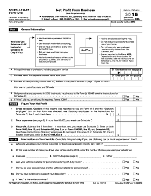 Schedule C-EZ Form 1040
