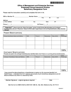 Beneficiary Designation Form