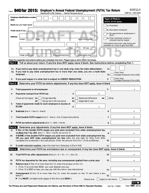 IRS Form 940 2015