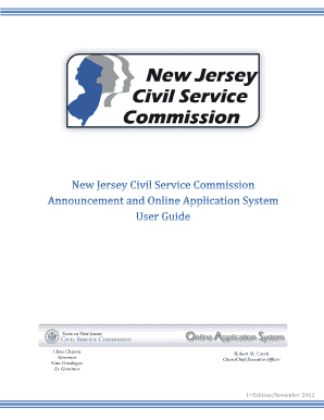 New Jersey Civil Service Job Application