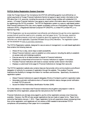 FATCA Registration Form