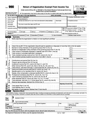 Form 990 Return of Organization Exempt From Income Tax