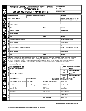 Fillable Online douglascountynv Building Permit - Residential ...