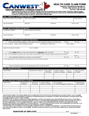 Health Care Claim Form