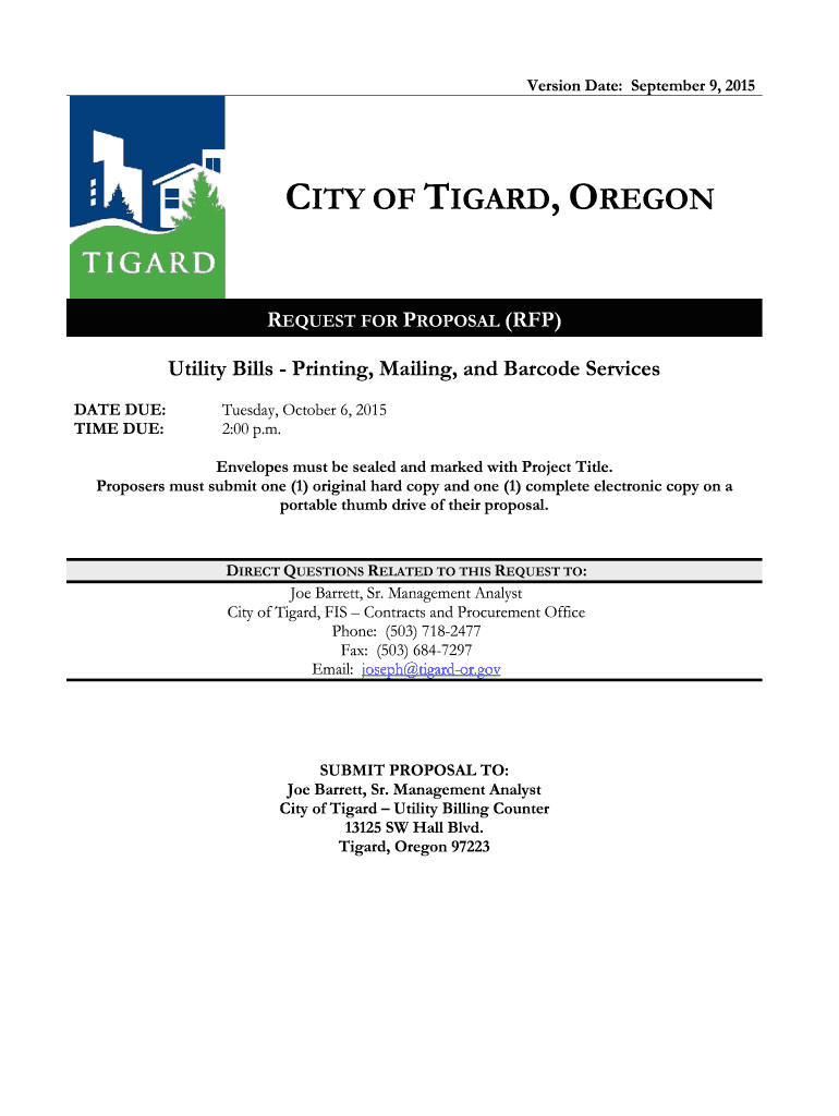 city of tigard utility billing Preview on Page 1