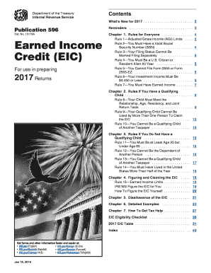 IRS Publication 596 Earned Income Credit Guide