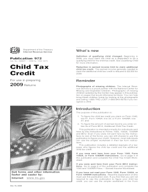 IRS Publication 972 Child Tax Credit Guide
