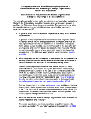 Exempt Organizations Annual Reporting Requirements