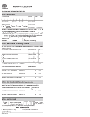 California Vehicle Title or Registration Application