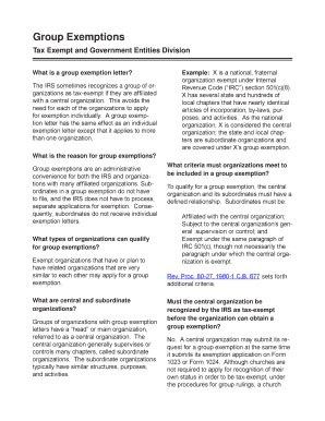 Group Exemption Letter