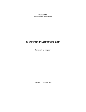 Business Plan Template Download PDF Business Plan Template PDF Download