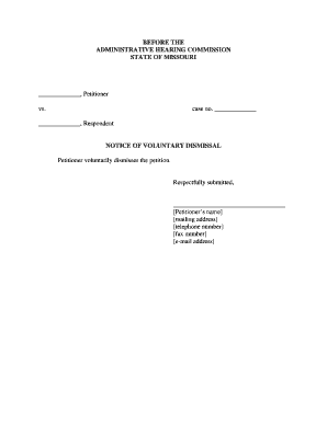Notice of Voluntary Dismissal