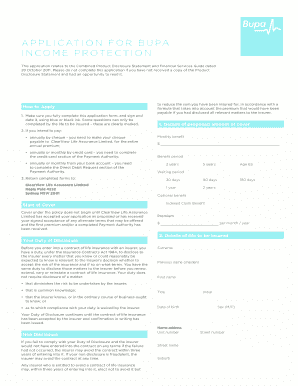 Income Protection Application Form